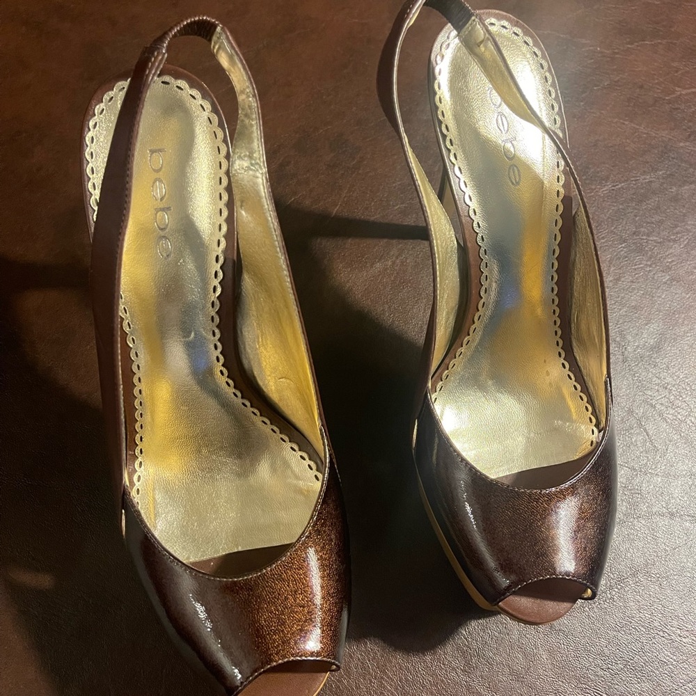 Bebe Chocolate Brown Heels